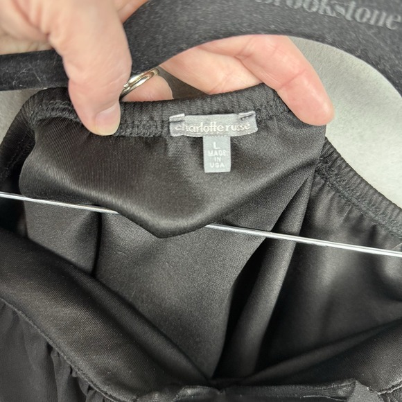 Vtg Charlotte Russe Top Womens L Y2K Sleeveless V Neck Glam Preppy Feminine - Picture 7 of 7